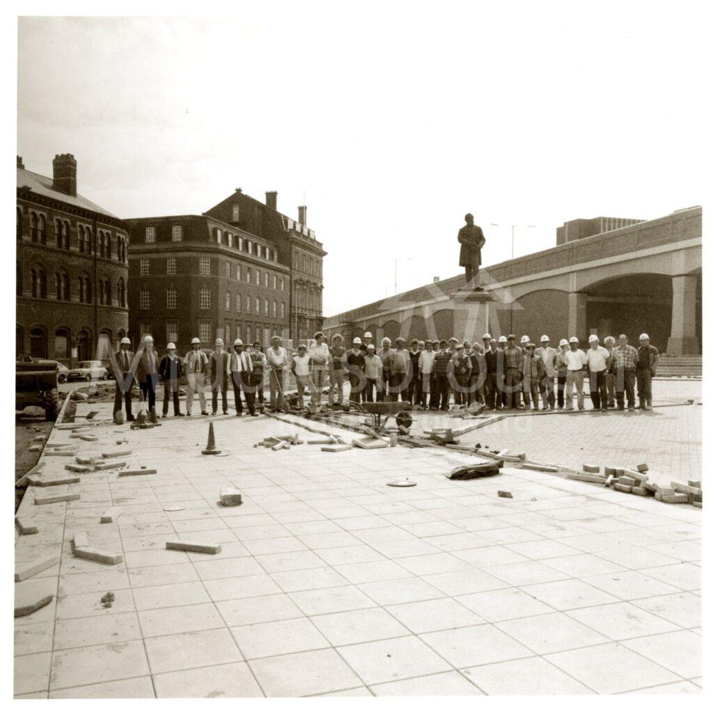 The Royal Exchange demolished, these images capture the resurfaced Exchange Square.